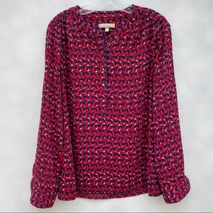 Banana Republic Dog Print Blouse
